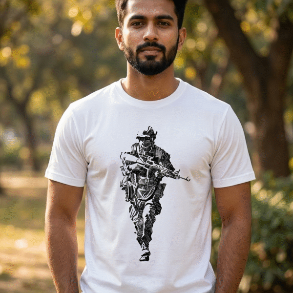 Soldier Pencil Sketch T-Shirt